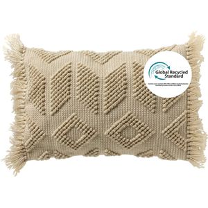 Dutch Decor ODIN - Sierkussen 40x60 cm met kussenhoes van 90% gerecycled polyester - Eco Line collectie - Pumice Stone - beige - Inclusief binnenkussen