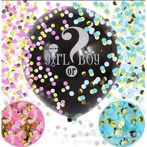 Little koekies - Gender reveal ballon boy or girl -  geslachtsbepaling - Boy or Girl - Papieren Confetti - Geslachtsbekendmaking - Babyshower - 90 cm - Zwangerschap