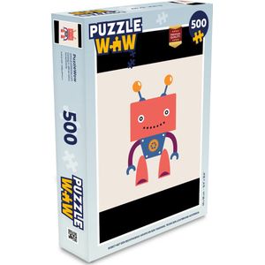Puzzel Robot - Tandwiel - Gezicht - Antenne - Kids - Jongetjes - Legpuzzel - Puzzel 500 stukjes