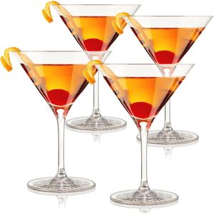 Set van 4 Cocktailglazen van Kristalglas - 165 ml - Perfect Serve voor Martini's