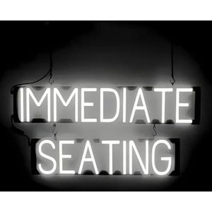 IMMEDIATE SEATING - Lichtreclame Neon LED bord verlicht | SpellBrite | 80 x 38 cm | 6 Dimstanden - 8 Lichtanimaties | Reclamebord neon verlichting