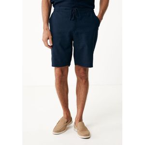 DANIEL Basic Linen Shorts Mannen - Navy - Maat XXL