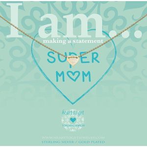 Heart to get IAM436N-SMOM-G super mom goud verguld ketting