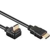 HDMI kabel - 90° haaks naar beneden - HDMI 2.0 (4K 60Hz + HDR) / zwart - 0,50 meter