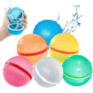 Kakuna 6 herbruikbare hervulbare waterballonnen zelfsluitend met magneet sluiting - waterspel / waterspeelgoed voor kinderen - badspeelgoed