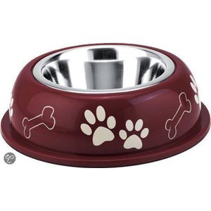 Nobby eetbak nice diner anti slip, onomstootbaar rood 17 cm - 250ml