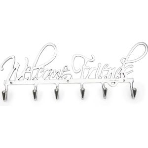 Riviera Maison Kapstok - Coatrack Welcome Friends Wandkapstok - Zilver