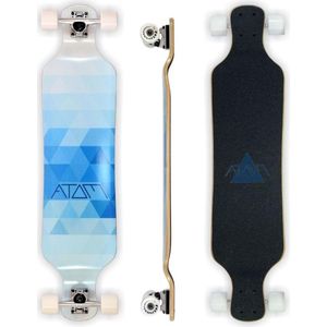 Atom 39 Blue Triangles - dropdeck longboard