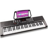 Keyboard met 61 Toetsen - MAX KB4 - Keyboard Piano met fullsize toetsen - Ingebouwde speakers - Op batterijen en netstroom