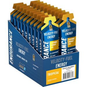 Applied Nutrition Velocity Fuel Energy - Energiegel - Energygel - Isotone Gels - Tropical - 20 gels (20 x 60 ml)