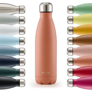 Blumtal Thermosfles - Met dubbele wand - Thermosbeker Koffie, Thee en Koele dranken - Travel Mug - 500ml - Mineral Rood - Rood
