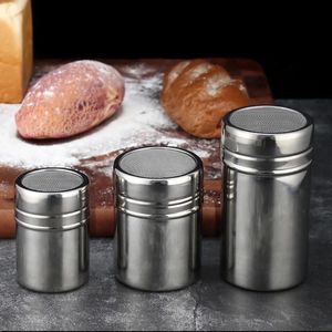 Poeder Shaker van Roestvrij Staal voor Cacao Chocolade Poedersuiker Zeven - Ideaal voor Bakken in Thuis en Restaurant (L)