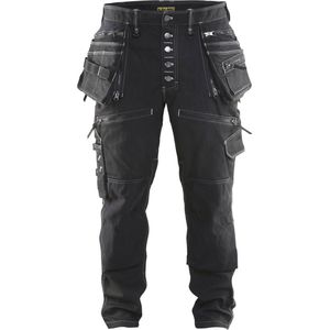 Blåkläder X1900 Werkbroek Baggy Denim Stretch 1999 - zwart - maat 52 (L)