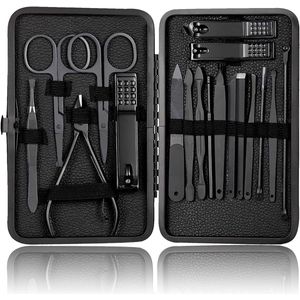 Professionele 18-delige Pedicure en Manicure Set met Nagelknippers en Grooming Tools