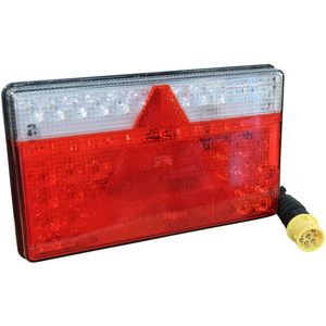 Achterlicht Aspöck Multiled II links 8 PIN's bajonet yellow + 0.5m kabel, 8 x 1mm² kentekenlicht - Achterlicht aanhangwagen, caravan en trailer - Aanhanger verlichting - Aspock