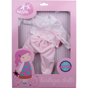 Berjuan Poppenkleding Meisjes Textiel Lichtroze/wit 2-delig