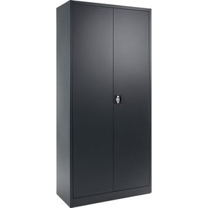 Archiefkast - Klapdeurkast - Dossierkast - kantoorkast - Antraciet - Archiefkast Met Slot - 200 x 100 x 40 cm