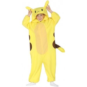 Gele cartoon chinchilla onesie voor kinderen 110/116