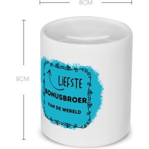 Akyol - liefste bonusbroer van de wereld Spaarpot - Broer - de liefste bonusbroer - verjaardag - cadeautje voor broer - broer artikelen - kado - geschenk - 350 ML inhoud