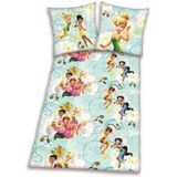 Disney Fairies - Flanel - Dekbedovertrek - Junior - 120x150 cm + 1 kussensloop 60x70 cm - Multi