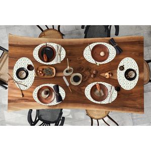 Placemats ovaal - Onderleggers - Ovale placemats - Jongens - Kinderen - Dinosaurus - Patronen - 6 stuks