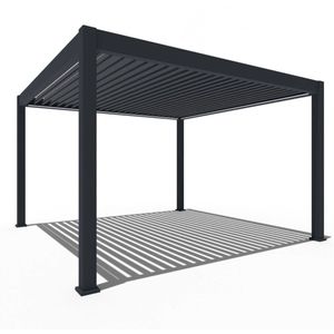 Orion Premium overkapping E-LED - 300 x 400 cm - antraciet - met elektrisch lamellen dak en LED