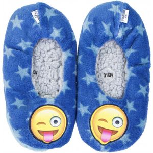 Slippers-sloffen-anti slip-emoji-warm-fun-maten 31/34/35/38