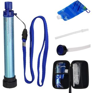 Waterfilter noodpakket -Waterfilters Survival - Waterzuiveringsapparaten - Waterfiltersysteem - Voor Noodpakket en Noodsituaties - Kraanwaterfilter - Noodpakket - Waterfilterpatronen - Waterzuiveringssysteem - Filterwell - Strawfilter- Survival filt