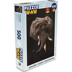 Puzzel Schilderij - Olifant - Oude meesters - Legpuzzel - Puzzel 500 stukjes