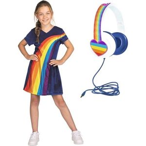K3 Verkleedjurkje Regenboog & Koptelefoon 9-11 Jaar