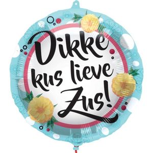 Folie ballon Dikke kus lieve zus