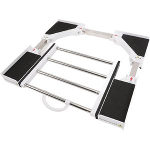 Stapelbare set voor wasmachine en wasdroger met uittrekbare plank