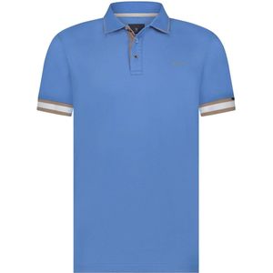 State of Art - Piqué Polo Plain Blauw - Modern-fit - Heren Poloshirt Maat L