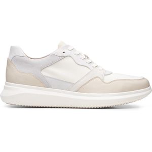 Clarks Un Globe Run Heren Sneakers - White Combi - Maat 45