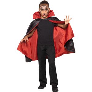 Halloween Omkeerbare vampier/Dracula verkleed cape voor kinderen one size - Halloween verkleed accessoires/kostuums