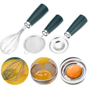 Eiwitscheider Set - Handmatig Keukengerei - 3 Stuks - Roestvrijstaal