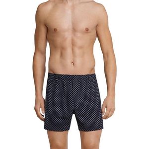 Schiesser wijde boxershort gestreepte blokken blauw - XXL