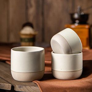 LaDivio - Koffiekopjes - Theemok - Set van 3 - 90ml/ 150ml/ 220ml - Keramiek - Mat Beige