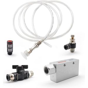 Pneumatische vacuüm generator met geluiddemper en accessoires voor DIY systemen
