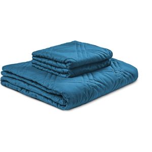 Zydante Home® - Bedsprei Incl. 2 Hoezen - 220x240 cm + 2 * 60x70 cm kussenslopen - Blauw