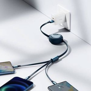 Baseus 1.2 meter iPhone Oplaad Kabel USB-C Lightning  - iphone 12 / 12 PRO / 12 PRO MAX / 11/ 11 PRO (MAX) / XS / XR/ X / iPhone 8 / 8 Plus/ iPhone SE/ 6 / 5 / 5SE - premium kwaliteit - Oplaadkabel (blauw) CAMLC-MJ03