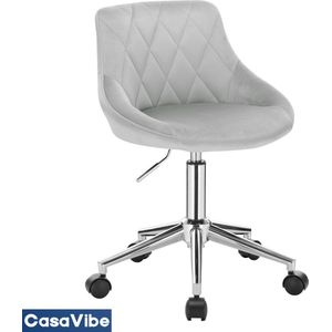 CasaVibe Salon Stoel - Behandelstoel - Kruk met wielen - Werkstoel - Kapper stoel - Visagiestoel