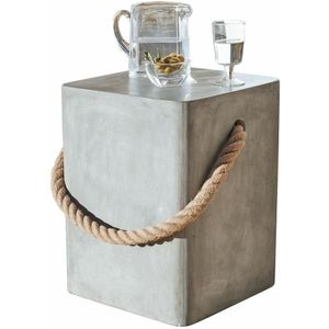 LOBERON Bijzettafel Kaedi grijs/bruin