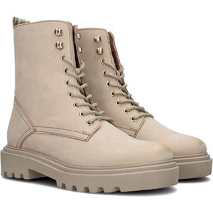 Wysh Tyra Veterboots - Laarzen Met Veters - Meisjes - Taupe - Maat 35