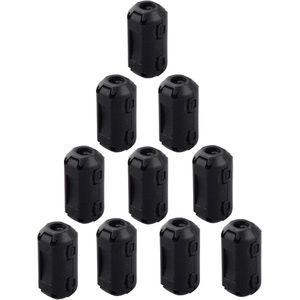10 stks ferrietring kern clip anti-interferentie hoogfrequente filter RFI EMI ruisonderdrukking met 3 mm binnendiameter - zwart