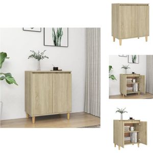 vidaXL Dressoir Scandinavische Stijl - 60 x 35 x 70 cm - Sonoma Eikenkleur - Keukenkast