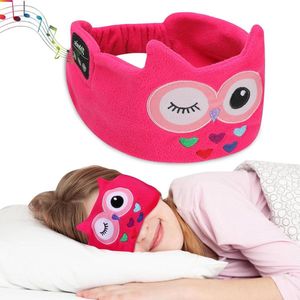 Slaapmasker Kind Bluetooth Hoofdband Audio Koptelefoon Microfoon Verduisterend Nachtmasker Hoofdtelefoon Muziekmasker Kinderen Jongen Meisje Reizen Slapen Dutjes Meditatie