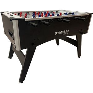 Pegasi Voetbaltafel Forza Fold up Professional line - Kickertafel - Voetbaltafel - Inklapbaar - Telescoop stangen - Incl. 10 tafelvoetballen - Zwart