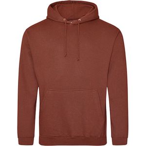 Just Hoods 'College Hoodie' Red Rust Maat S