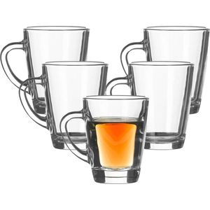 LAV Theeglazen/koffie glazen - helder transparant glas - 10x stuks - 250 ml